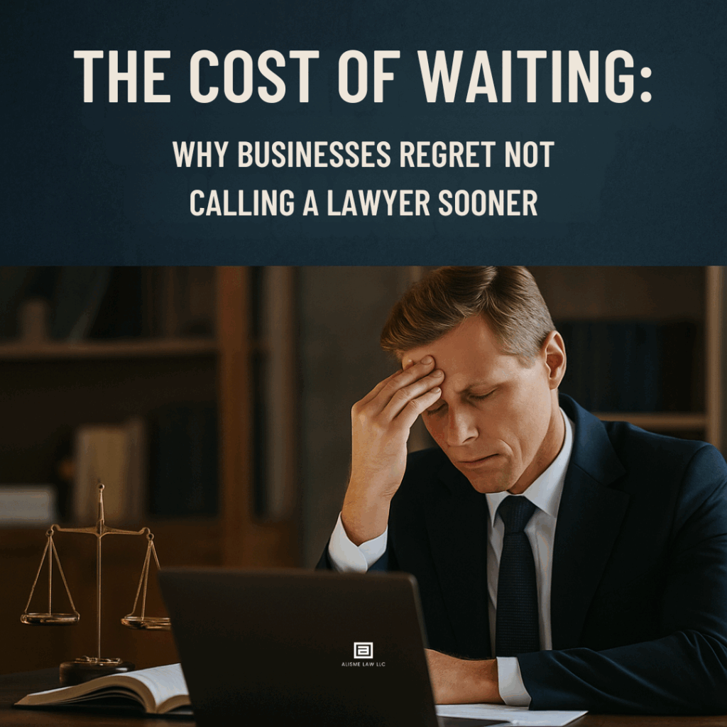 Business litigation lawyer reviewing documents
